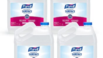 Purell Foodservice Surface Sanitizer, Fragrance Free, 1 Gallon Surface Sanitizer Pour Bottle Refill (Pack of 4) - 4341-04