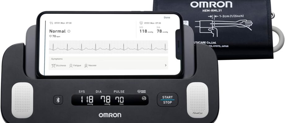 OMRON Complete 2-in-1 Upper Arm Blood Pressure Monitor and 1-Lead EKG Monitor, Clinically Validated, Medical Grade, Blood Pressure Machine, with Free Omron Connect app for iOS and Android (BP7900)