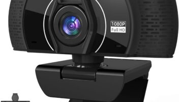 Webcam for PC 1080P with Microphone,110° Field of View Camera with Cover Tripod,Auto Focus Plug and Play Streaming Webcam for PC, Mac, Laptop, Zoom,Video Call, Skype, Teams