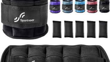 Sportneer Adjustable Ankle Weights 1 Pair 2 4 6 8 10 Lbs Leg Weight Straps for Women Men, Weighted Ankle Weights Set for Gym,Fitness, Workout,Walking, Jogging,1-5 lbs Each Ankle, 1 Pair 2-10 lbs