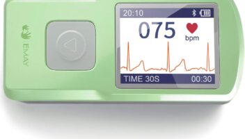 EMAY Portable ECG Monitor | Record ECG and Heart Rate | Compatible with Smartphone and PC (Green)