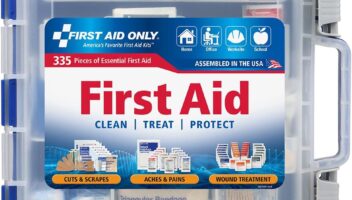 First Aid Only OSHA-Compliant All-Purpose 100-Person Emergency First Aid Kit for Home, Work, and Travel, 335 Pieces