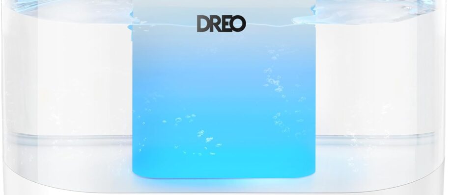 Dreo Humidifiers for Bedroom, Top Fill 4L Supersized Cool Mist Humidifier with Oil Diffuser and Nightlight, 32H Runtime, Quiet Ultrasonic Humidifiers for Home, Large Room, Baby Nursery and Plants