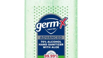 Germ-X Advanced Hand Sanitizer with Aloe and Vitamin E, Kids Hand Sanitizer, Moisturizing Gel, Instant and No Rinse Formula, Pump Bottle, Back to School Supplies, 1 Liter