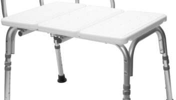 Carex Bathtub Transfer Bench - Shower Bench and Bath Bench with Height Adjustable Legs - Convertible to Right or Left Hand Entry, Shower Chair For Bathtub, Bathtub Chair