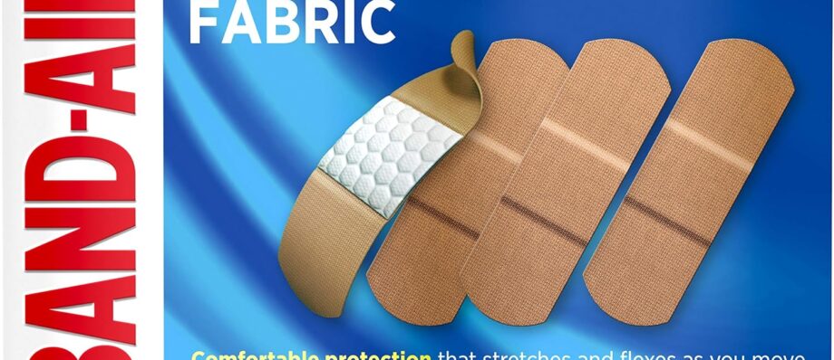 Band-Aid Brand Flexible Fabric Adhesive Bandages for Wound Care and First Aid, All One Size, 100 Count