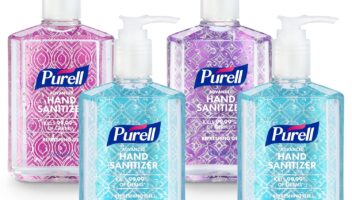 Purell Advanced Hand Sanitizer Refreshing Gel Design Series, Clean Scent, 8 Fl Oz Pump Bottle (Pack of 4), 9652-06-ECDECO