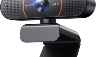 EMEET C960 4K Webcam for PC, 4K UHD Sony Sensor, TOF Auto Focus, Dual AI Noise-Cancelling Mics, Auto Light Correction, 66° FOV, Plug&Play Webcam w/Privacy Cover, Works w/Zoom/Teams/Skype/Google Meet