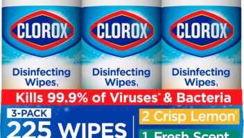 Clorox Disinfecting Wipes Value Pack, Household Essentials, 75 Count, Pack of 3 (Package May Vary)