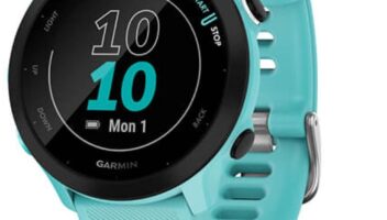 Garmin Forerunner 55, GPS Running Watch with Daily Suggested Workouts, Up to 2 weeks of Battery Life, Aqua