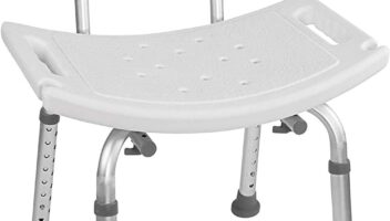 Vaunn Tool-Free Assembly Adjustable Shower Chair Spa Bathtub Seat Bench with Removable Back