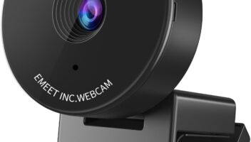 EMEET 1080P Webcam - USB Webcam with Microphone & Physical Privacy Cover, Noise-Canceling Mic, Auto Light Correction, C950 Ultra Compact FHD Web Cam w/ 70°View for Meeting/Online Classes/Zoom/YouTube