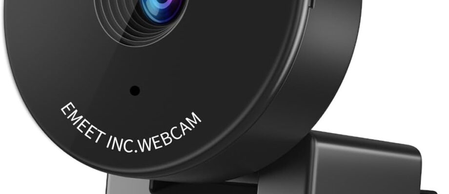 EMEET 1080P Webcam - USB Webcam with Microphone & Physical Privacy Cover, Noise-Canceling Mic, Auto Light Correction, C950 Ultra Compact FHD Web Cam w/ 70°View for Meeting/Online Classes/Zoom/YouTube