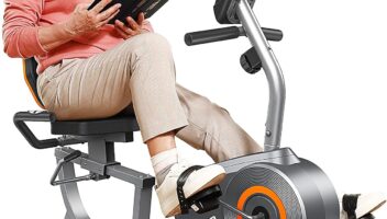 YOSUDA Recumbent Exercise Bike for Adults Seniors with Quick Adjust Seat, 350LB Capacity & 16-level Resistance