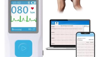 EKG Monitor Device, Personal Heart Rate Monitor with LCD Screen and Storage, Portable ECG Monitor Compatible with PC and Smartphone, Instant Results in 30 Seconds