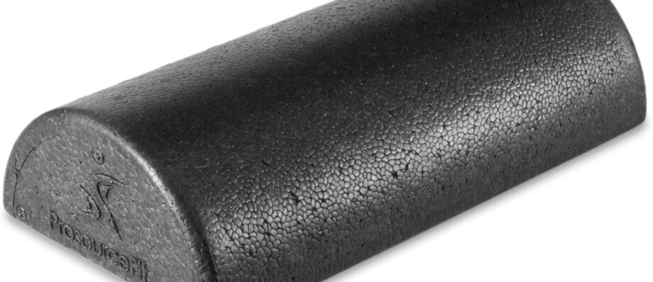 ProsourceFit High Density Foam Rollers 18 - inches Long. Firm Full Body Athletic Massager for Back Stretching, Yoga, Pilates, Post Workout Trigger Point Release, Black