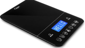 Ozeri ZK19 Touch III 10 kg Digital Kitchen Scale with Calorie Counter, 22 lb, Black