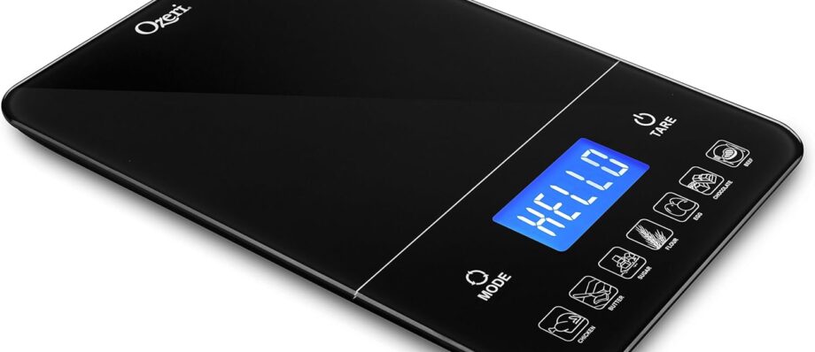 Ozeri ZK19 Touch III 10 kg Digital Kitchen Scale with Calorie Counter, 22 lb, Black