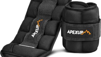 APEXUP 10lbs/Pair Adjustable Ankle Weights for Women and Men, Modularized Leg Weight Straps for Yoga, Walking, Running, Aerobics, Gym