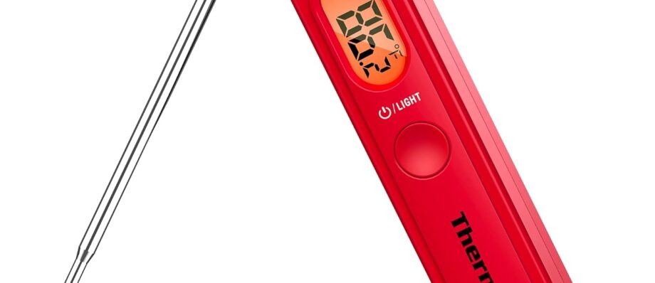 ThermoPro TP-03B Digital Meat Thermometer for Cooking Kitchen Food Candy Instant Read Thermometer with Backlight and Magnet for Oil Deep Fry BBQ Grill Smoker Thermometer