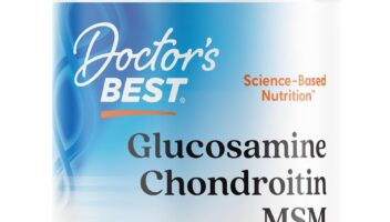 Doctor's Best Glucosamine Chondroitin Msm with OptiMSM Capsules, Supports Healthy Joint Structure, Function & Comfort, Non-GMO, Gluten Free, Soy Free, 240 Count (Pack of 1)