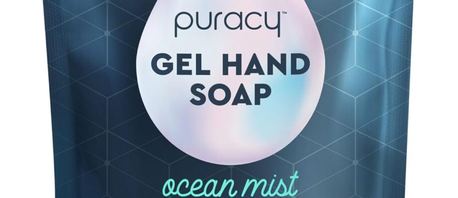 Puracy Gel Hand Soap Refill - Plant-Powered Natural Hand Soap Refill As Seen on TikTok, Non-Toxic, Sulfate-Free Liquid Soap, Moisturizing Liquid Gel Handwash Refill (Ocean Mist, 48 fl oz)