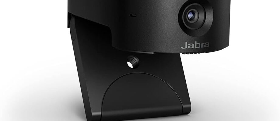 Jabra PanaCast 20 4K Video Conferencing Camera - Flexible Plug & Play Personal Video Solution Computer Webcam with AI-Powered 4K Ultra-HD, Intelligent Zoom, and Lighting Optimization - Black