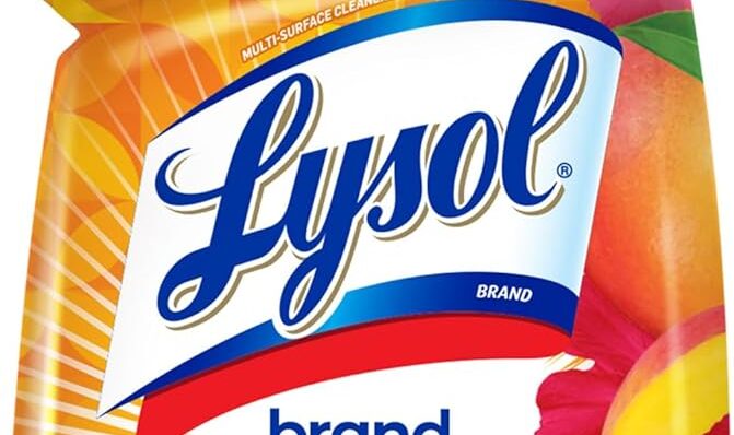 LYSOL Power Clean Multi-Surface Cleaner, 2x Concentrated Pour, Mango & Hibiscus, 28 Fl Oz