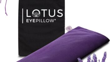 Lotus Weighted Lavender Eye Pillow|Sleeping & Meditation Mask|Yoga Eye Pillow |Lavender Aromatherapy Eye Pillow | Hot or Cold Pack| Head Ache Relief | Sleep mask Relaxing Gift Men, Women & Employees