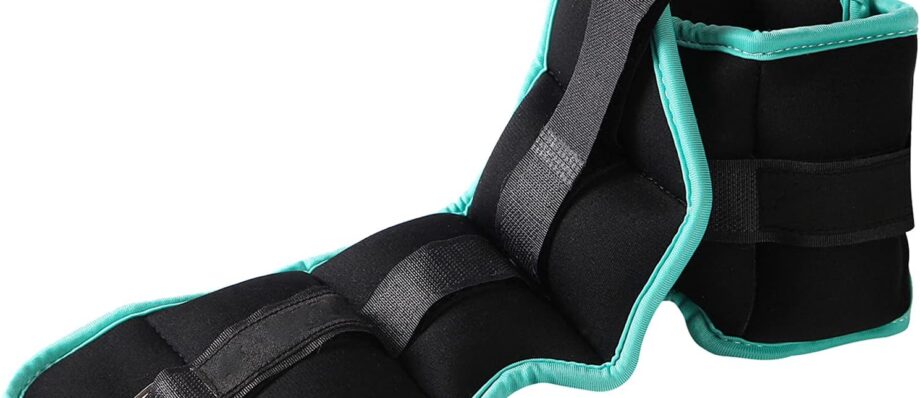 JFIT Adjustable Ankle Weights - Ankle Weight Pair 10 Weight and Bundle Options - 0.5 to 10 lbs Each, Set of 2, Adjustable Straps – Comfortable, Breathable, Moisture Absorbent Weight Straps for Men and Women