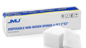 Gauze Pads 2x2, JMU 4-Ply Non Woven Gauze Sponge, Non Sterile Dental Gauze 200 Pieces All Purpose Gauze Sponges