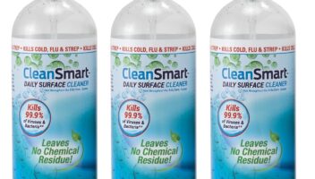 CleanSmart Daily Surface Spray Disinfectant Kills 99.9% of Viruses, Bacteria, Mold and Fungus, 16 oz Bottle (Pack of 3)