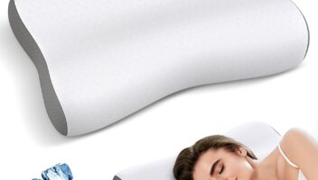 Cervical Neck Pillow Memory Foam Pillows for Neck Pain Relief, Ergonomic Pillow for Shoulder Pain, Contour Pillow for Sleeping, Orthopedic Bed Pillows Neck Support for Side Back Stomach Sleepers