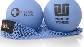 Tune Up Fitness – Therapy Ball PLUS Pair in Tote | Lacrosse Ball Upgrade - Massage Therapy Balls for Myofascial Release | Neck, Lower Back Pain, Sciatica, Shoulder Tension Relief, Physical Therapy