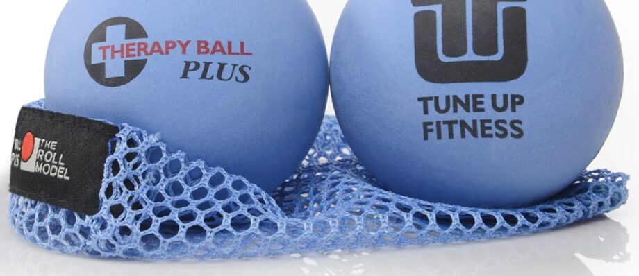 Tune Up Fitness – Therapy Ball PLUS Pair in Tote | Lacrosse Ball Upgrade - Massage Therapy Balls for Myofascial Release | Neck, Lower Back Pain, Sciatica, Shoulder Tension Relief, Physical Therapy