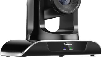 Tenveo HDMI/LAN/USB 10X Optical Zoom PTZ Conference Camera, IP Live Streaming Camera FHD 1080P 60FPS Video Conferencing for Live Streaming Church Events Worship Business Meeting Skype Zoom Teams