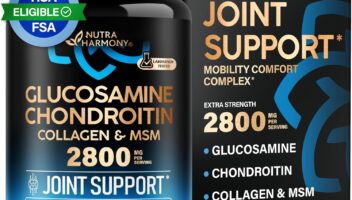 Glucosamine Chondroitin MSM Collagen | FSA HSA Eligible | Joint Support Supplement 2800 mg | Made in USA | FSA Approved Product Items | Flexibility Nutritional Vitamins | For Men & Women, 120 Capsules