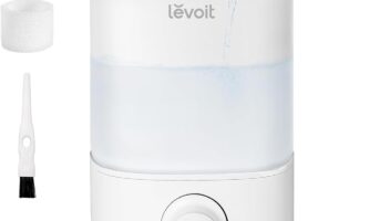 LEVOIT Top Fill Humidifiers for Bedroom, 2.5L Tank for Large Room, Easy to Fill & Clean, 28dB Quiet Cool Mist Air Humidifier for Home Baby Nursery & Plants, Auto Shut-off and BPA-Free for Safety, 25H