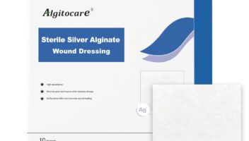 Ag Silver Calcium Alginate Wound Dressing - 4"x4"(Pack of 10), Non-Stick Sterile Gauze Pads for Accelerating Wound Healing, High Absorbency and Soft for Wound Care Supplies …