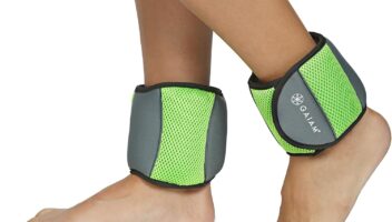 Gaiam Ankle Weights Strength Training Weight Sets For Women & Men With Adjustable Straps - Walking, Running, Pilates, Yoga, Dance, Aerobics, Cardio Exercises (5lb & 10 Pound Sets)