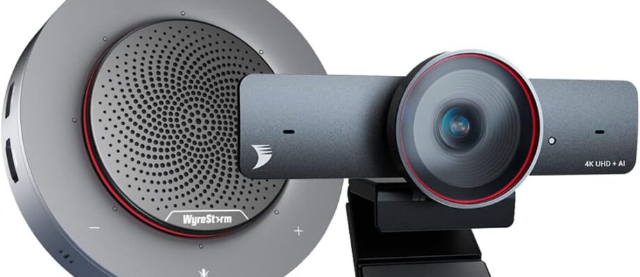 WYRESTORM Conference Room Camera System with Microphone and Speakerphone, 4K Video Camera Kit for Meeting Education Works with Microsoft Teams, Zoom, OBS,