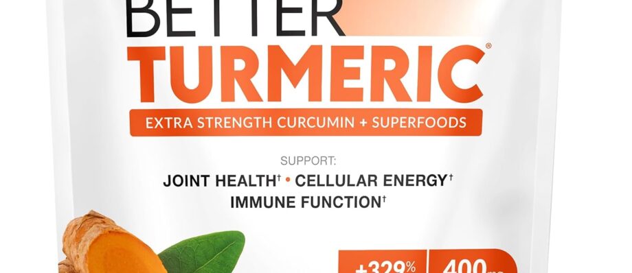 Force Factor Better Turmeric Joint Support Supplement for Extra Strength Joint Health, Featuring HydroCurc Turmeric Curcumin with Black Pepper for Superior Absorption, Fruit Splash, 60 Soft Chews