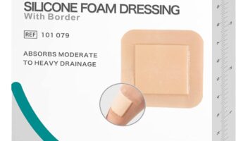 Dimora Silicone Foam Dressing with Border Adhesive 3"x3" Waterproof Wound Dressing Bandage for Wound Care 10 Pack(FSA/HSA Approved)