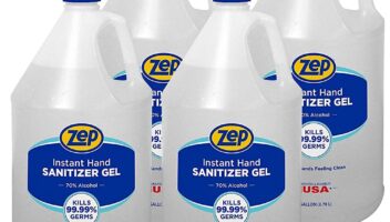 Zep Instant Hand Sanitizer Gel 70% Alcohol (1 gallon Case of 4) - Made in the USA (355824)