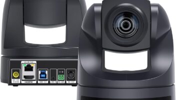 4K PTZ Camera with 20X Optical Zoom USB3.0/HDMI/RJ45 PoE PTZ Conference Room Camera Webcam for Church Streaming,Video Conferencing,Education,Works with Zoom,Skype,OBS,YouTube,etc