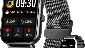 1.83 Inch Bluetooth Smartwatch: Fitness Tracker for Men & Women with Heart Rate, BP Monitor, and Over 100 Sport Modes