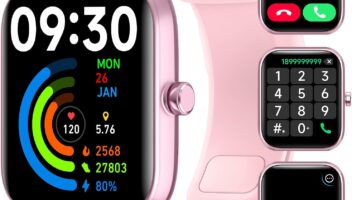 Top Women's Smart Watch: 1.83'' Fitness Tracker with Bluetooth Calls & 120 Sport Modes