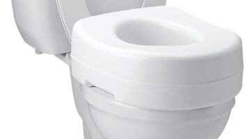 Carex Toilet Seat Riser - Adds 5.5 Inch of Toilet Height - Raised Toilet Seat with 300 Pound Weight Capacity, Slip-Resistant, Toilet Riser, Elevated Toilet Seat