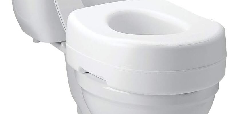 Carex Toilet Seat Riser - Adds 5.5 Inch of Toilet Height - Raised Toilet Seat with 300 Pound Weight Capacity, Slip-Resistant, Toilet Riser, Elevated Toilet Seat