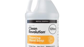 Clean Revolution Foaming Hand Soap Refill Supply Container, Ready to Use Formula, Dreamy Citrus Fragrance, Gluten Free, 128 Fl. Oz